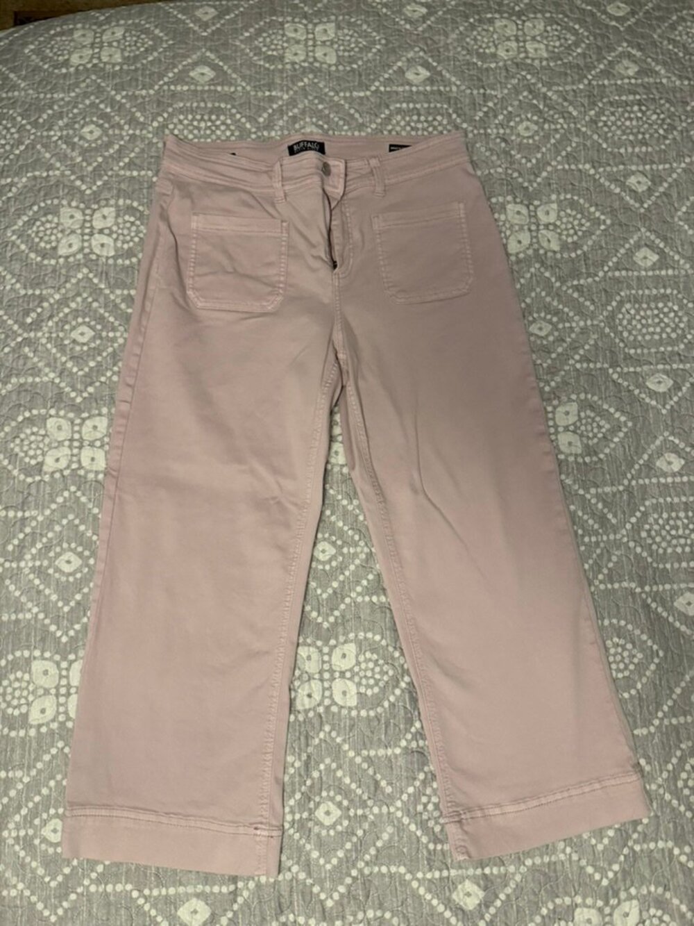 Buffalo David Bitton Brigette High-Rise Crop Pants — Size 12